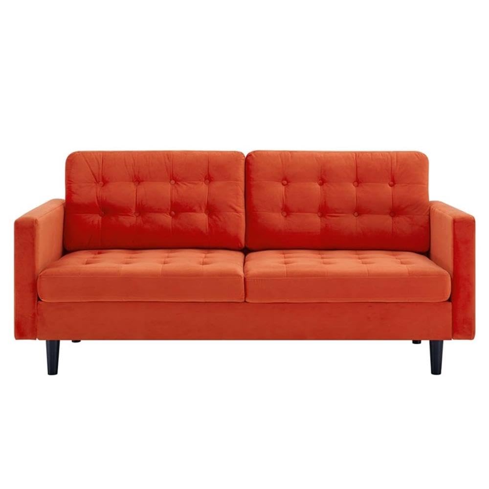 Orange Velvet Sofa Y161