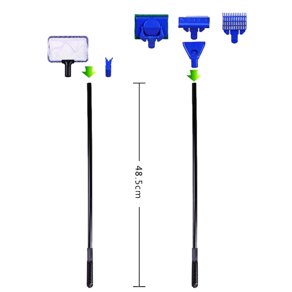 5 in 1 Glass Aquarium Cleaning Brush Fishnet X3076