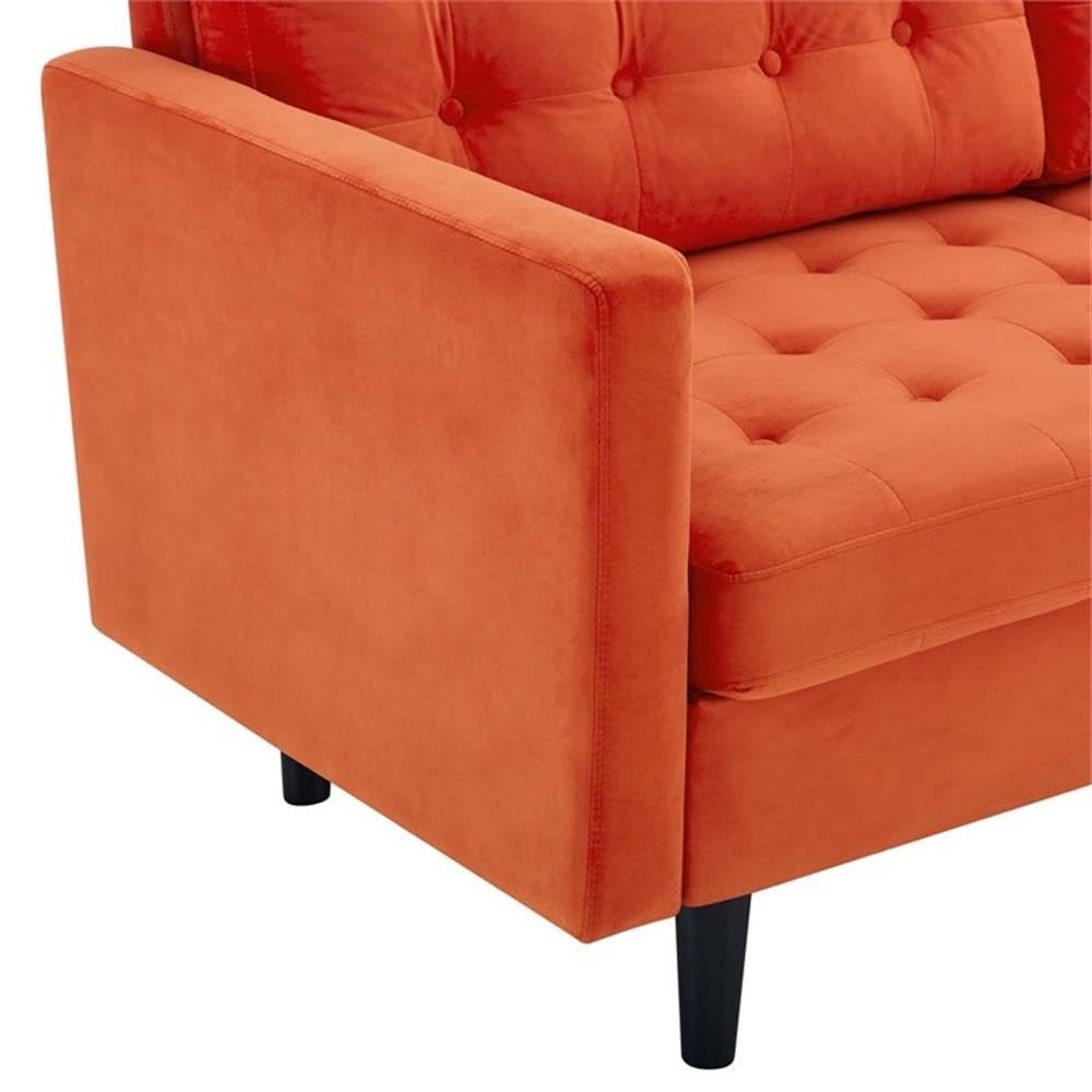 Orange Velvet Sofa Y161