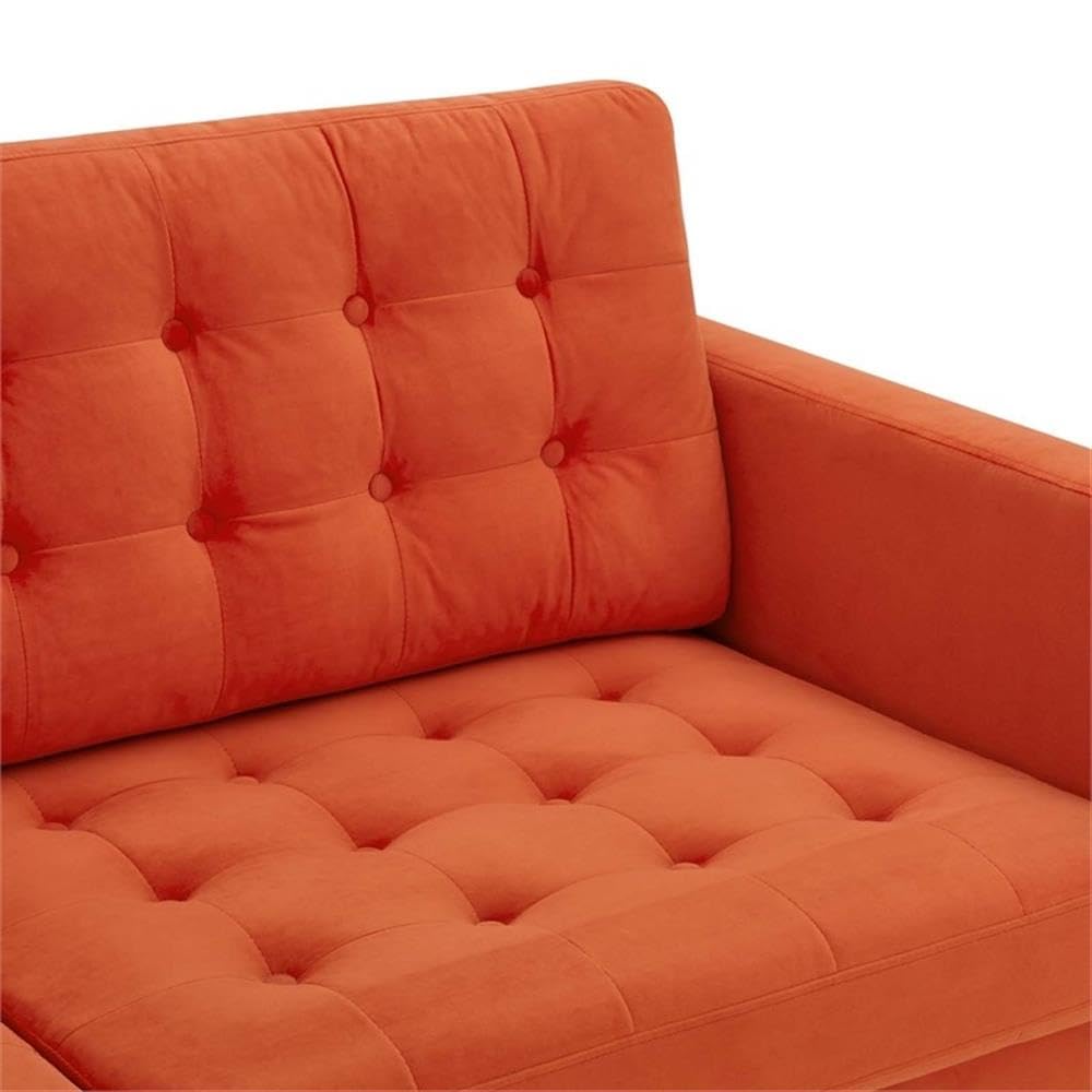 Orange Velvet Sofa Y161