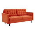 Orange Velvet Sofa Y161