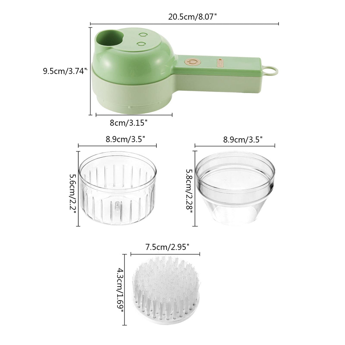 4 in 1 Handheld Electric Vegetable Cutter Set Q933