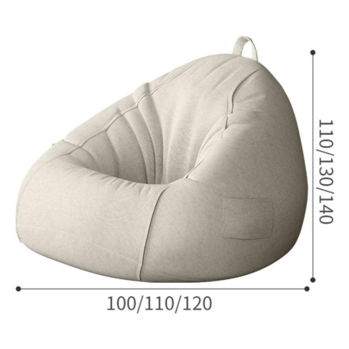 Washable Yellow Bean Bag Chair Cover 120 * 140cm J673217