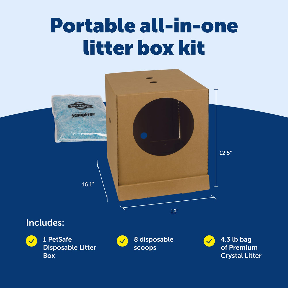 Disposable Litter Box, Fresh Scent, 4.3Lb Bag G277