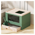 Foldable Cat Litter Box with Lid & Scoop F140867