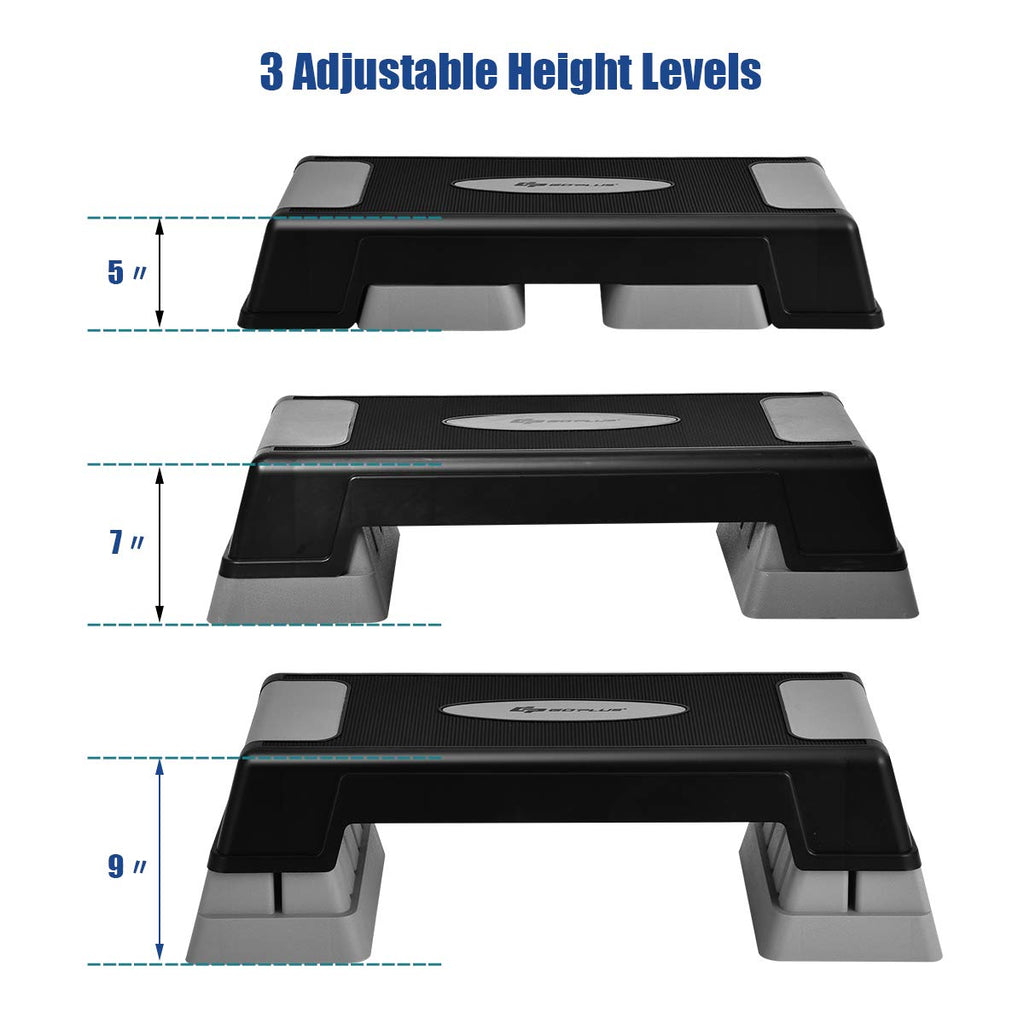 30'' Height Adjustable Aerobic Stepper with Risers O2966