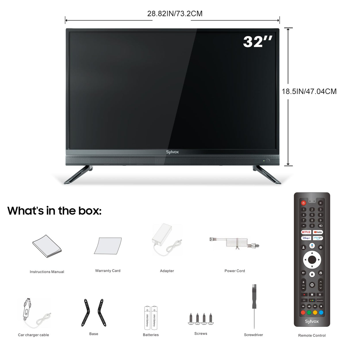32 inch 1080P Smart Flat Screen TV X7033