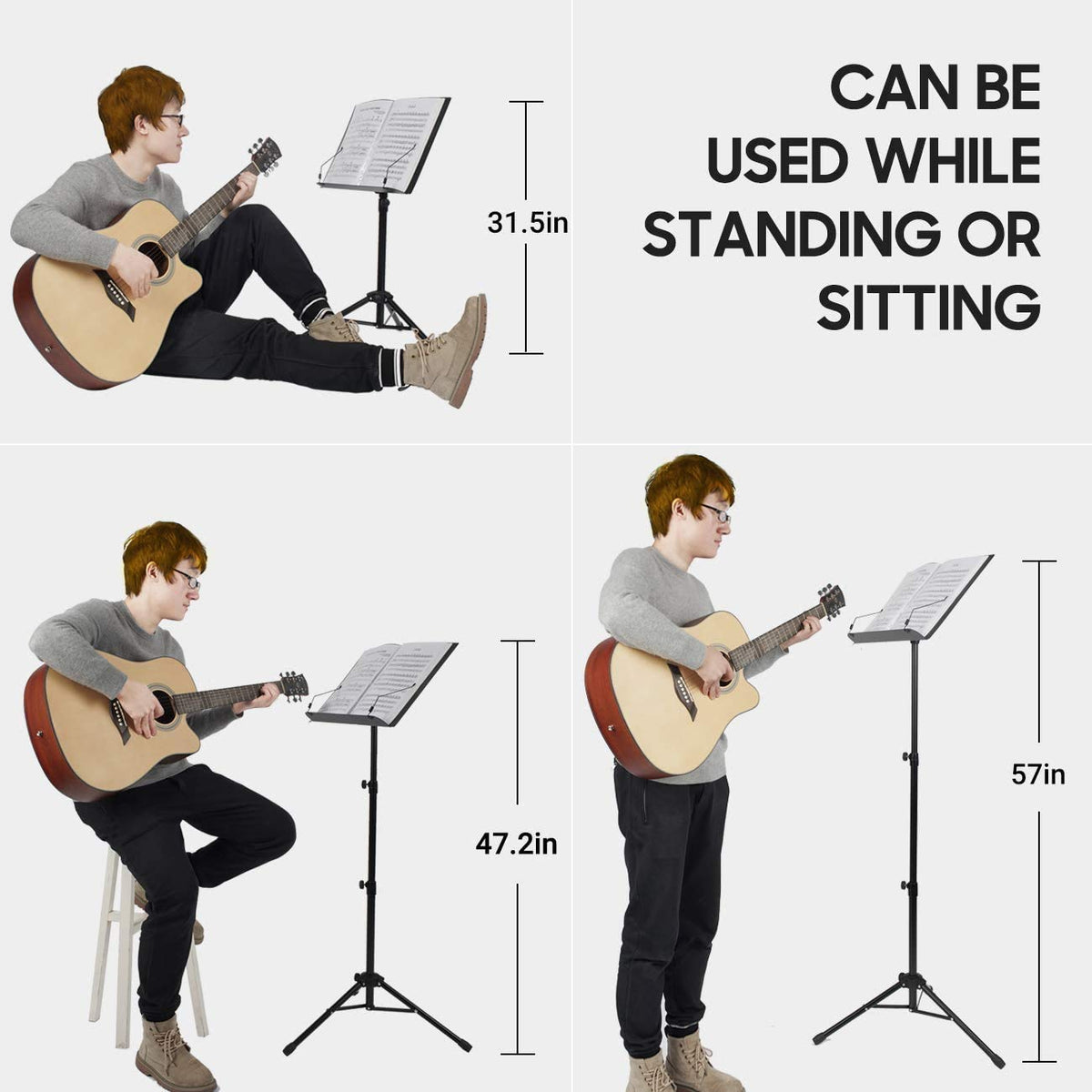 Adjustable Black Sheet Music Stand G8096
