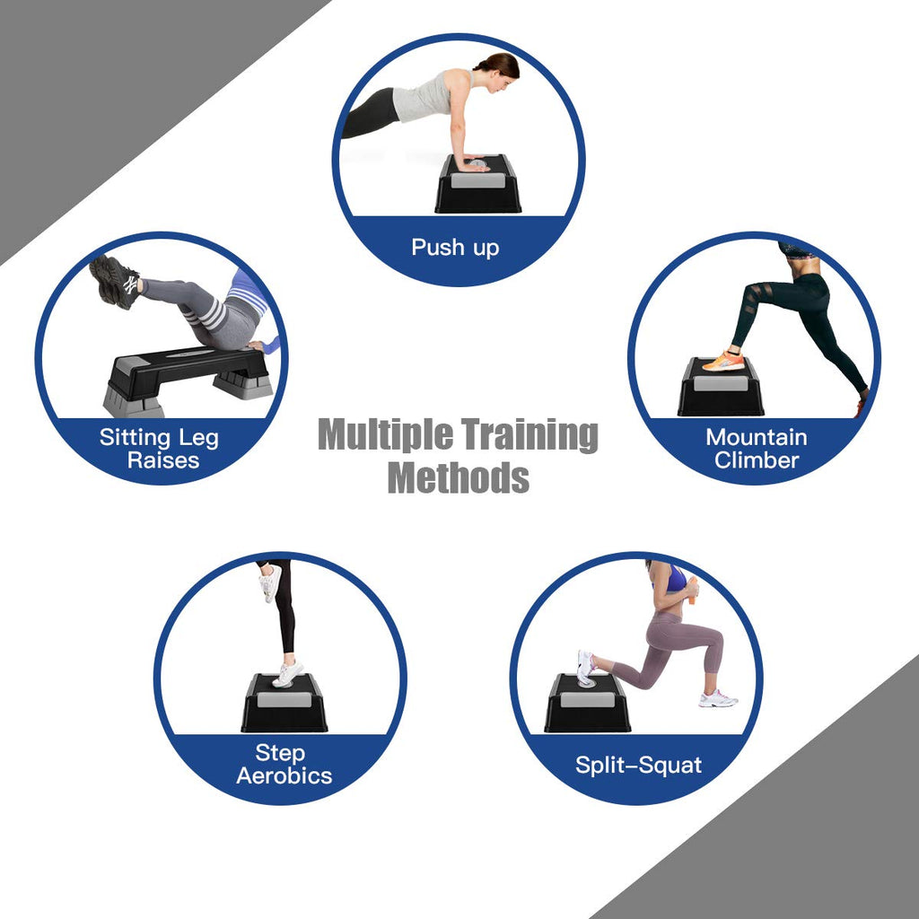 30'' Height Adjustable Aerobic Stepper with Risers O2966