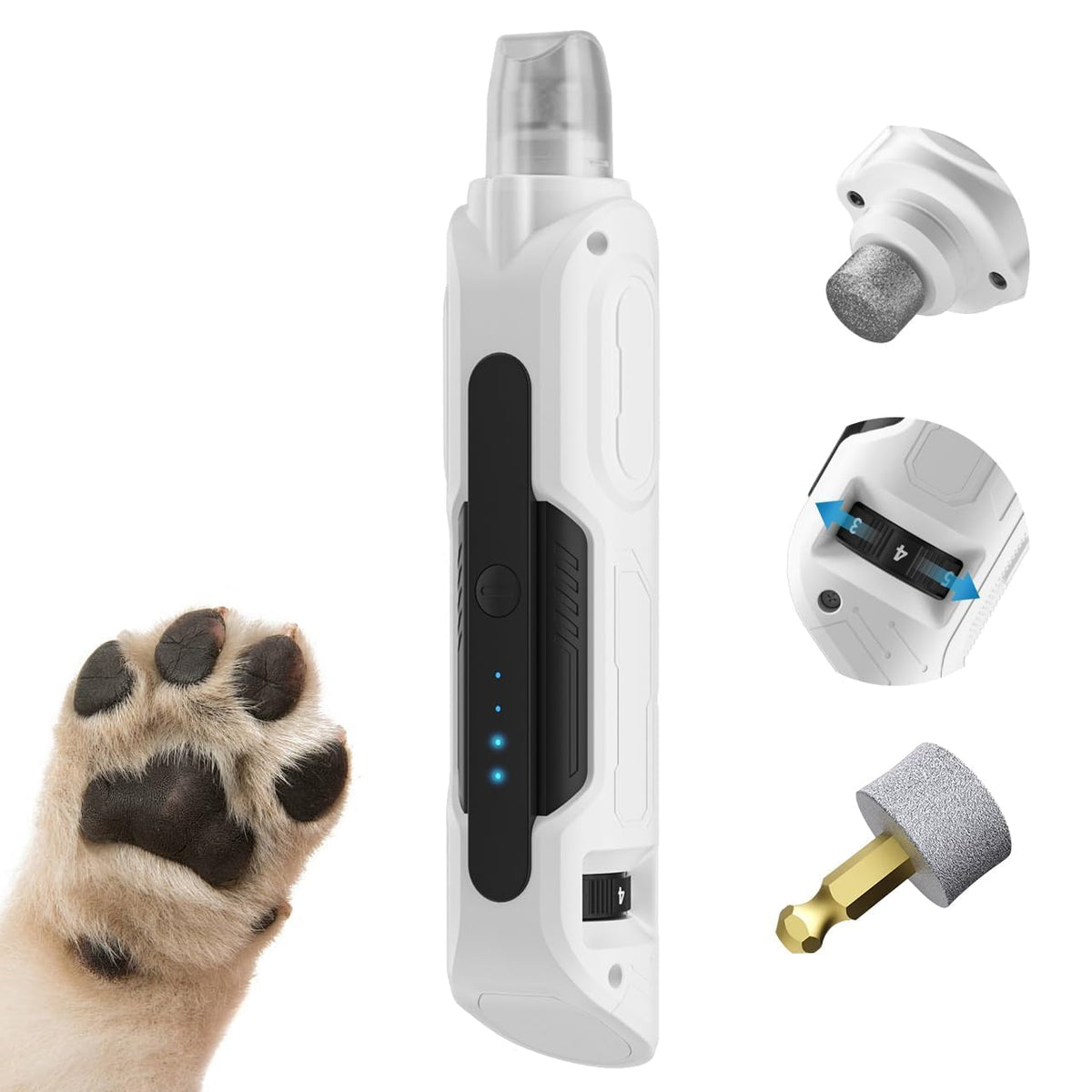Dog Nail Grinder with 6 Speeds Quiet Motor T964923