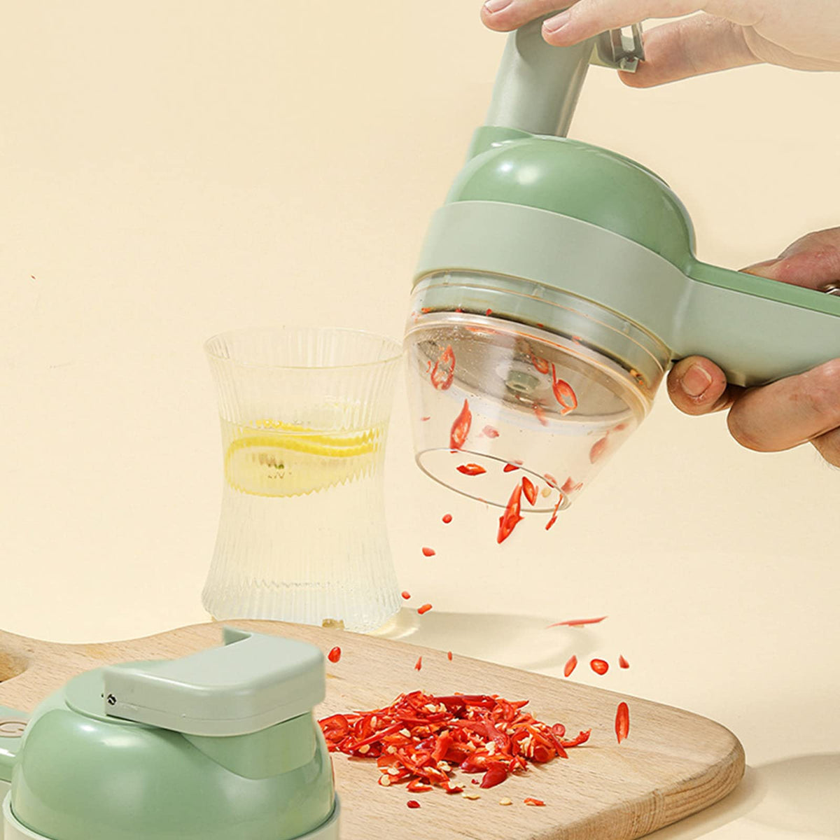 4 in 1 Handheld Electric Vegetable Cutter Set Q933