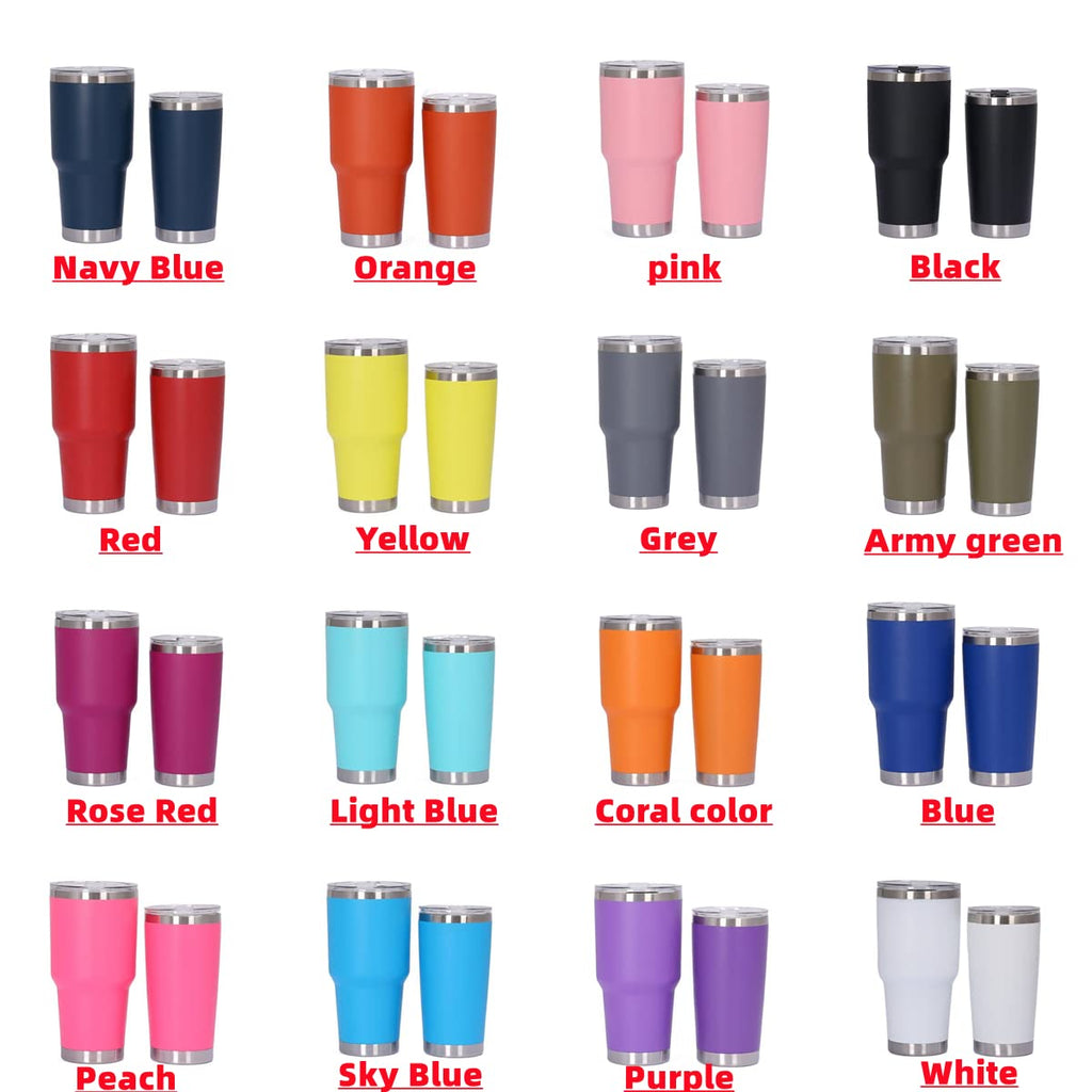 20oz/30oz Stainless Steel Tumbler with Lid & Straw S665813