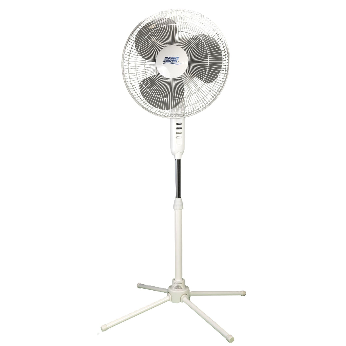 16 Inch Oscillating Pedestal Fan White 3 Speeds Adjustable Height D504959