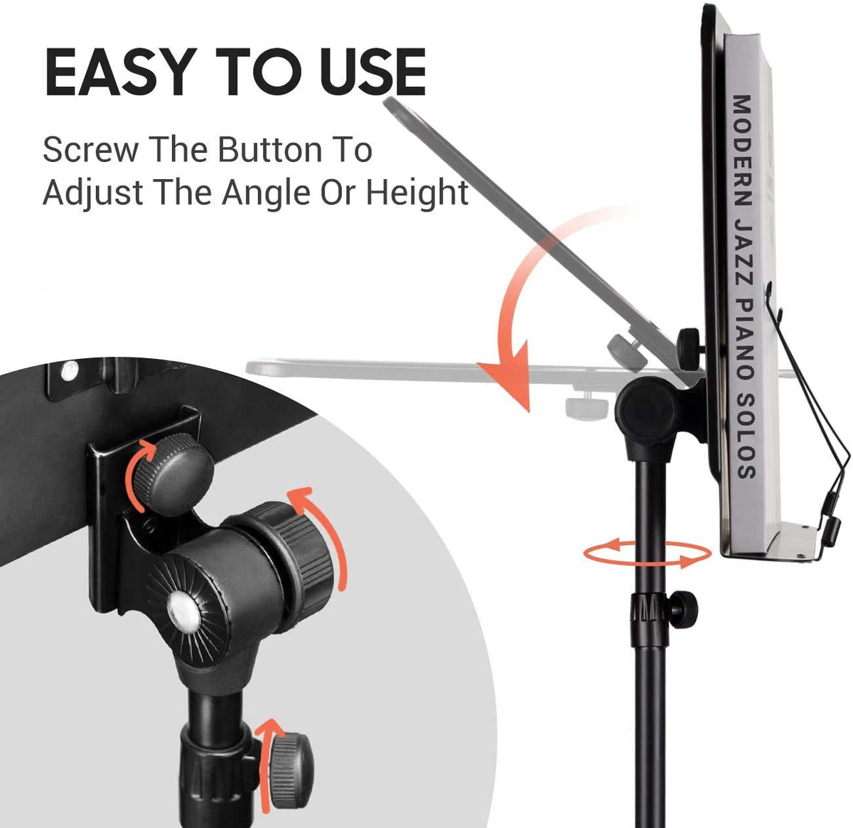 Adjustable Black Sheet Music Stand G8096