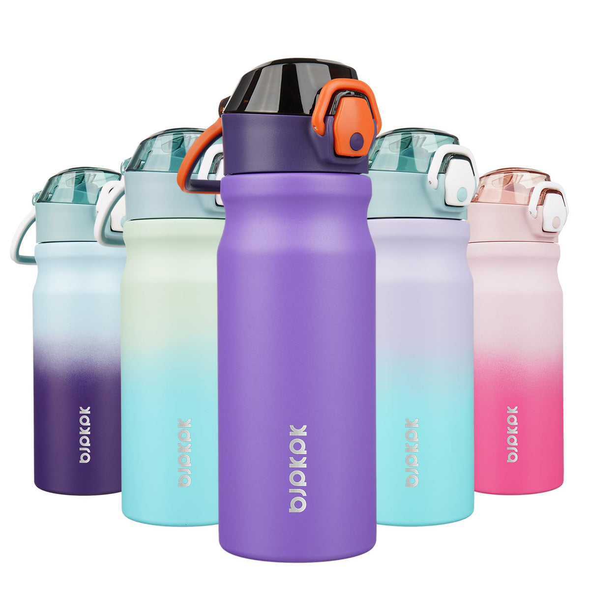 18 oz Insulated Stainless Water Bottle with Straw & Handle U14351