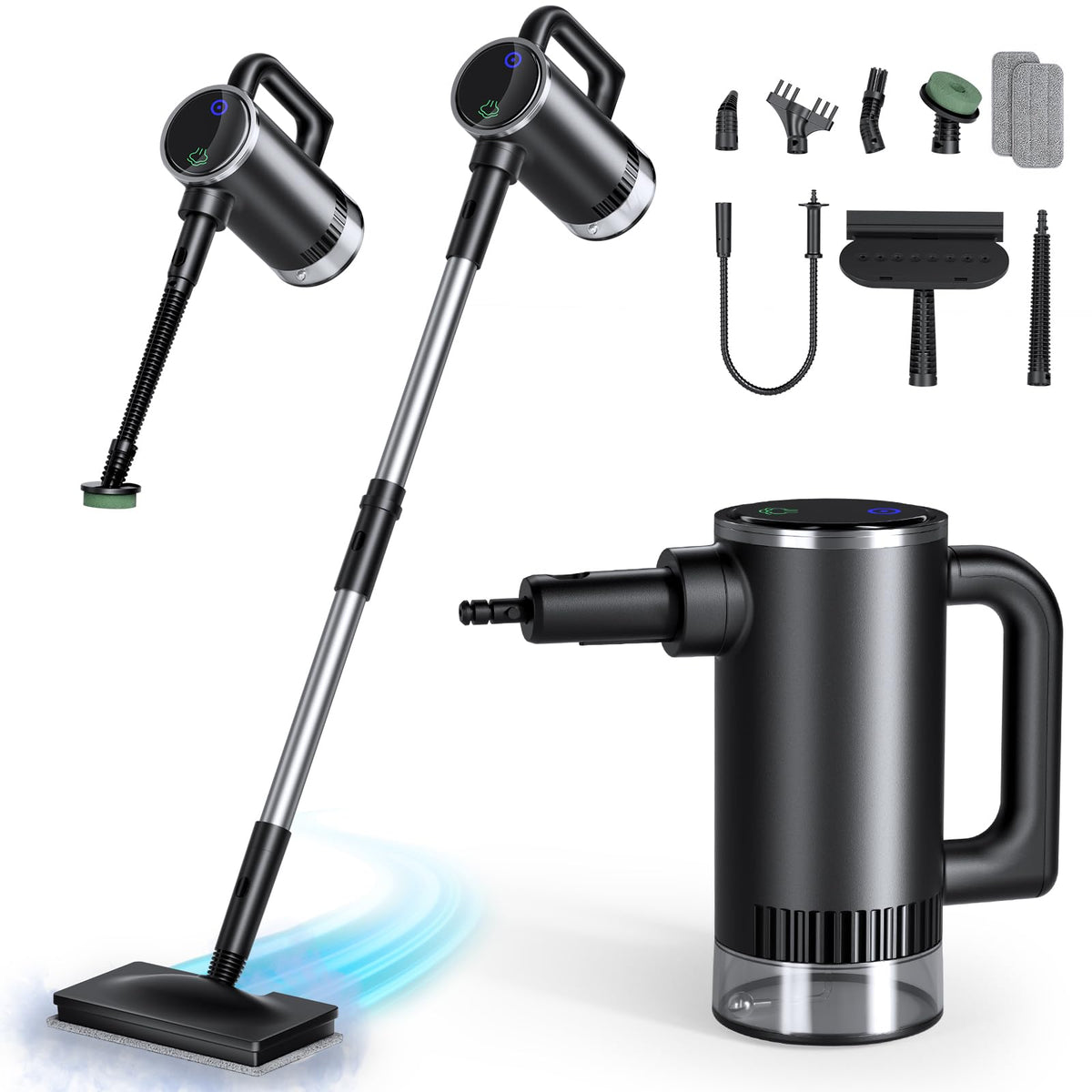 11-in-1 Detachable Handheld Steam Mop K6701