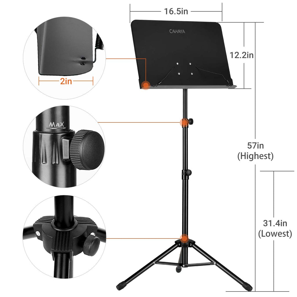 Adjustable Black Sheet Music Stand G8096