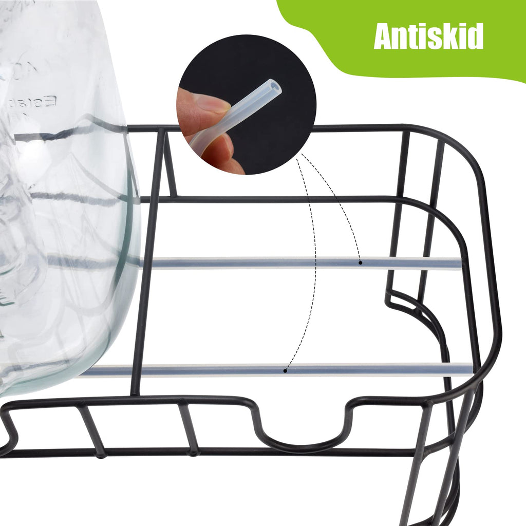 1 Gallon Glass Drink Dispenser with Stand and Spigot N8261