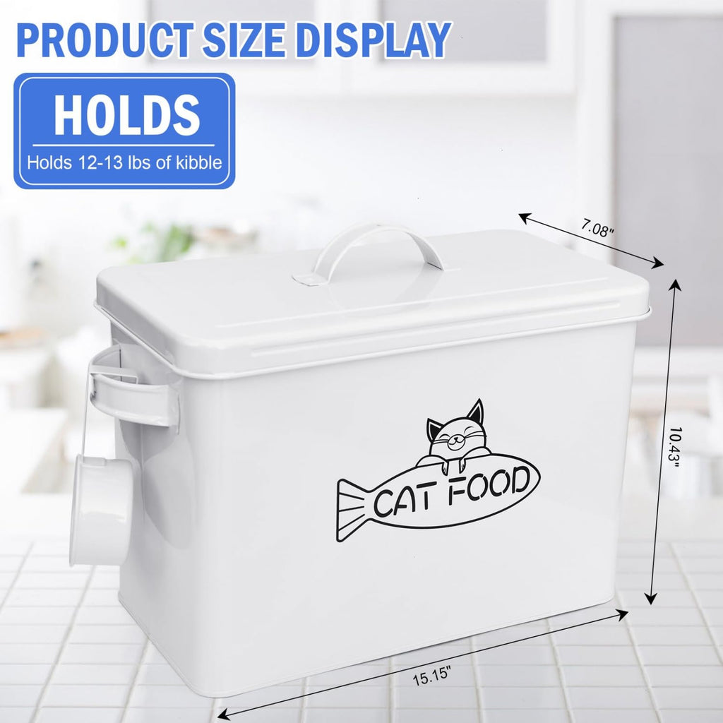 Large Airtight Pet Food Storage Container with Lid and Scoop 12-13 lbs W70174