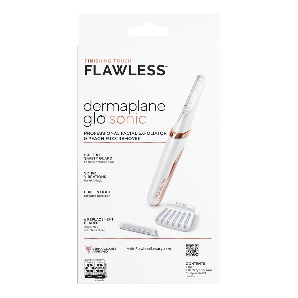 Lighted Electric Facial Exfoliator with 6 Replacement Heads O822