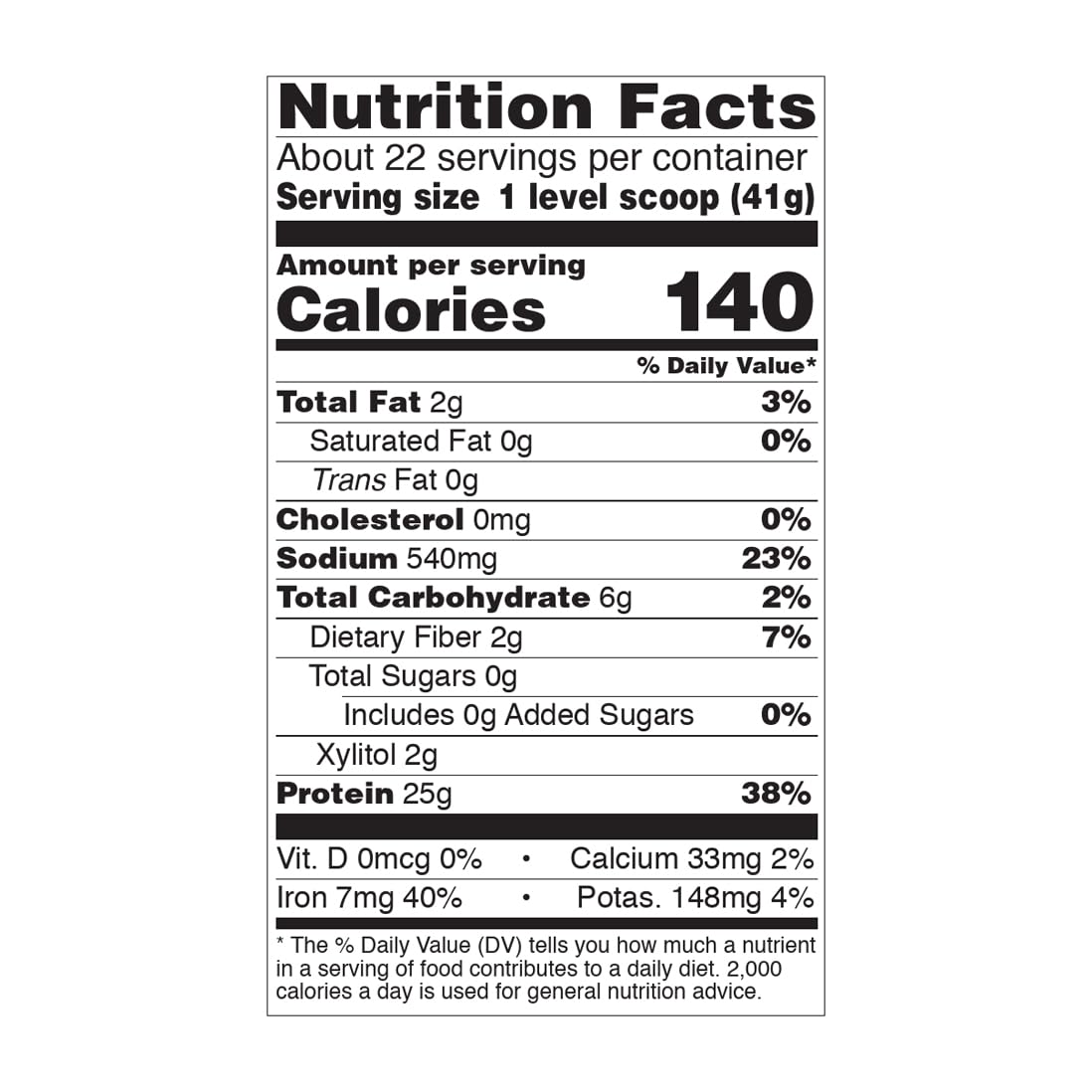 Pea Protein 25 g With BCAAs Vanilla Toffee 2 lbs J13197