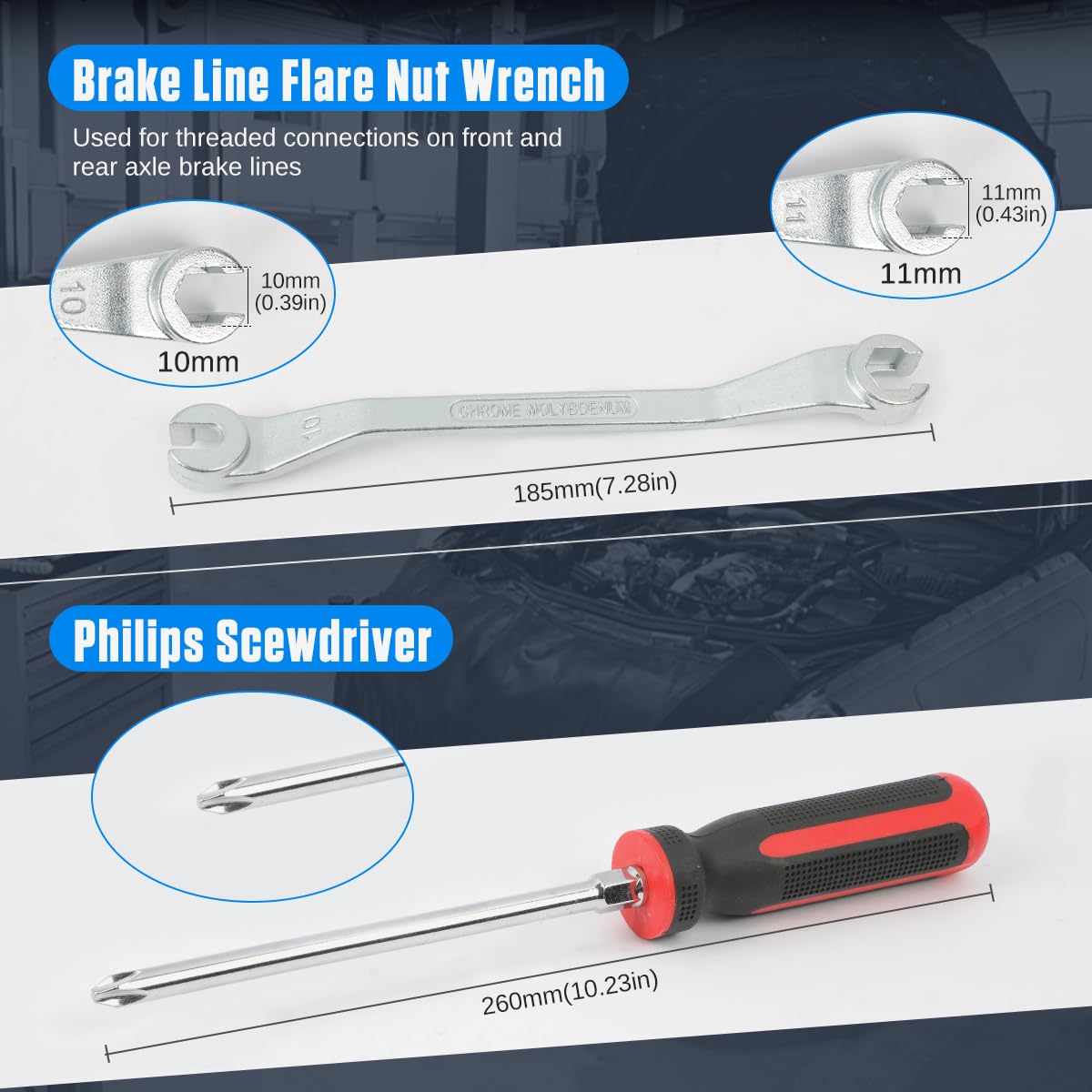 15 Pc Drum & Disc Brake Tool Kit W10855