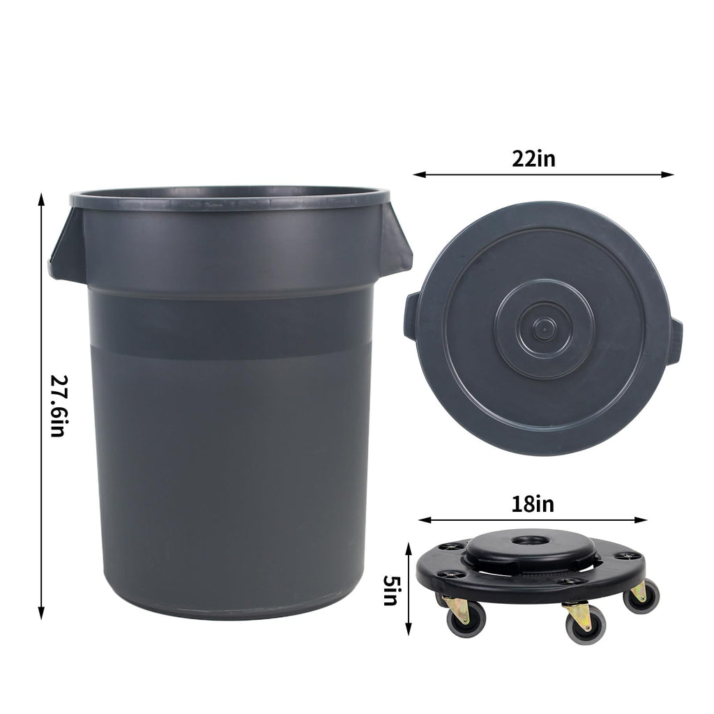 32 Gallon Outdoor Trash Can with Wheels O37409