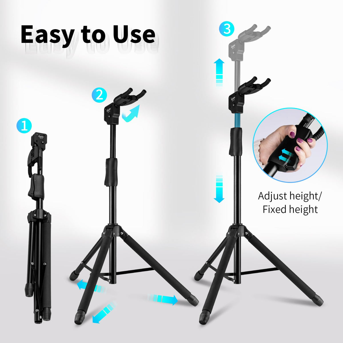 Heavy Duty Adjustable Foldable Guitar Stand Z168