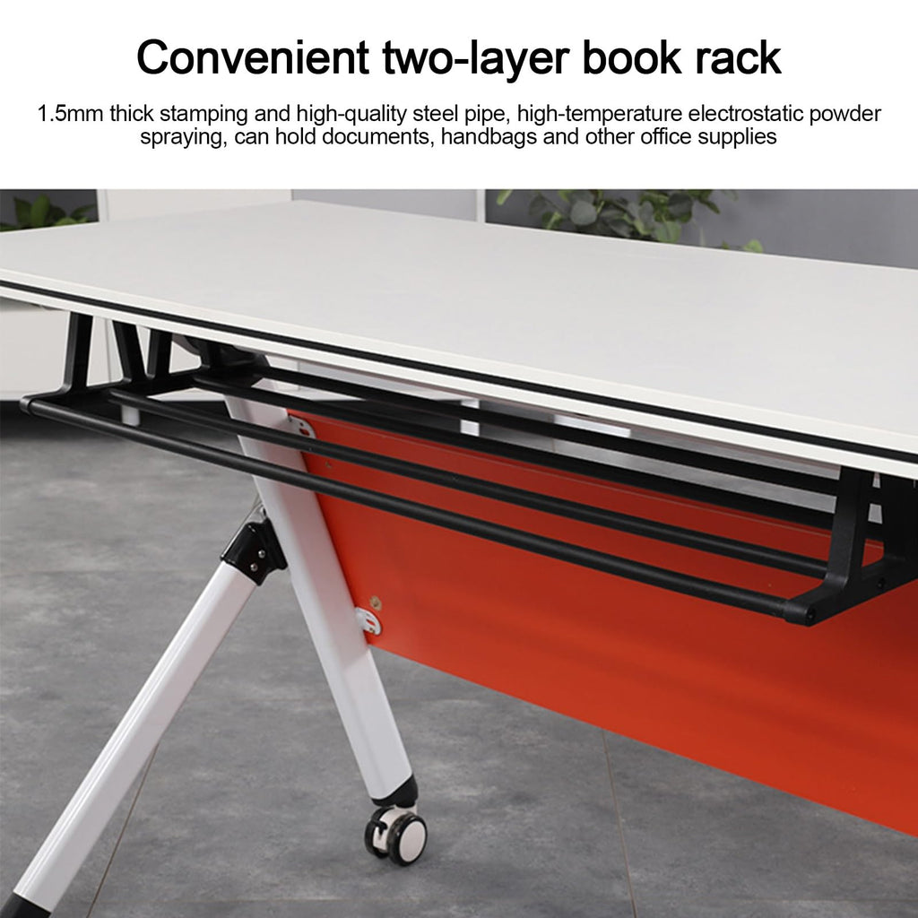 Folding Conference Table with Silent Wheels 120-180cm N875161