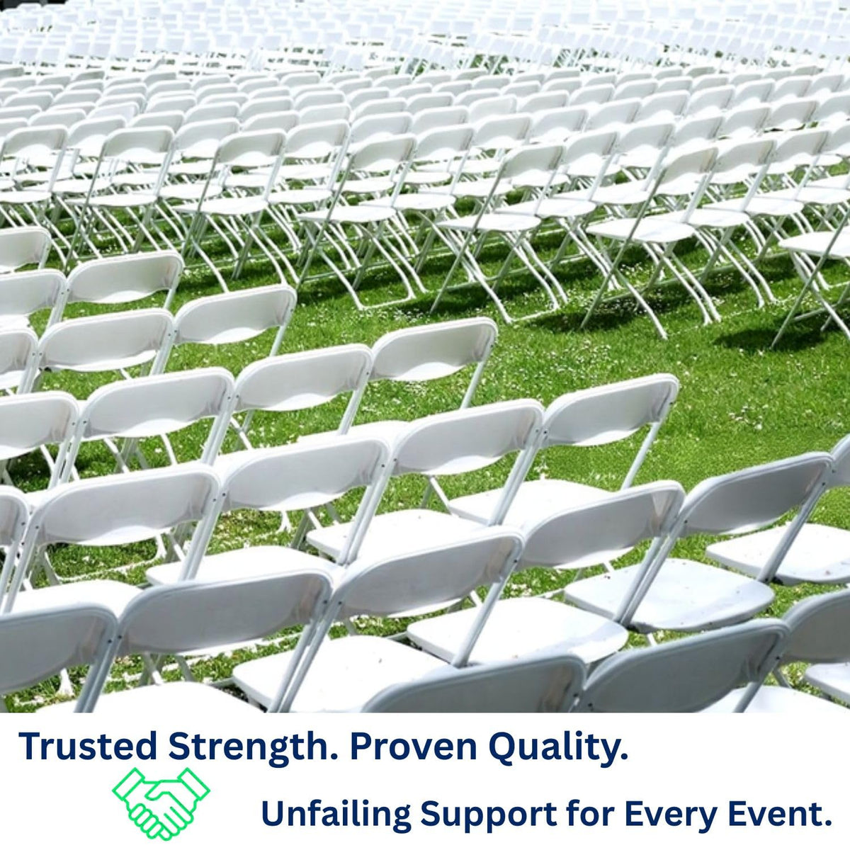 White 10-Pack Plastic Folding Chairs 650 lb Capacity T917