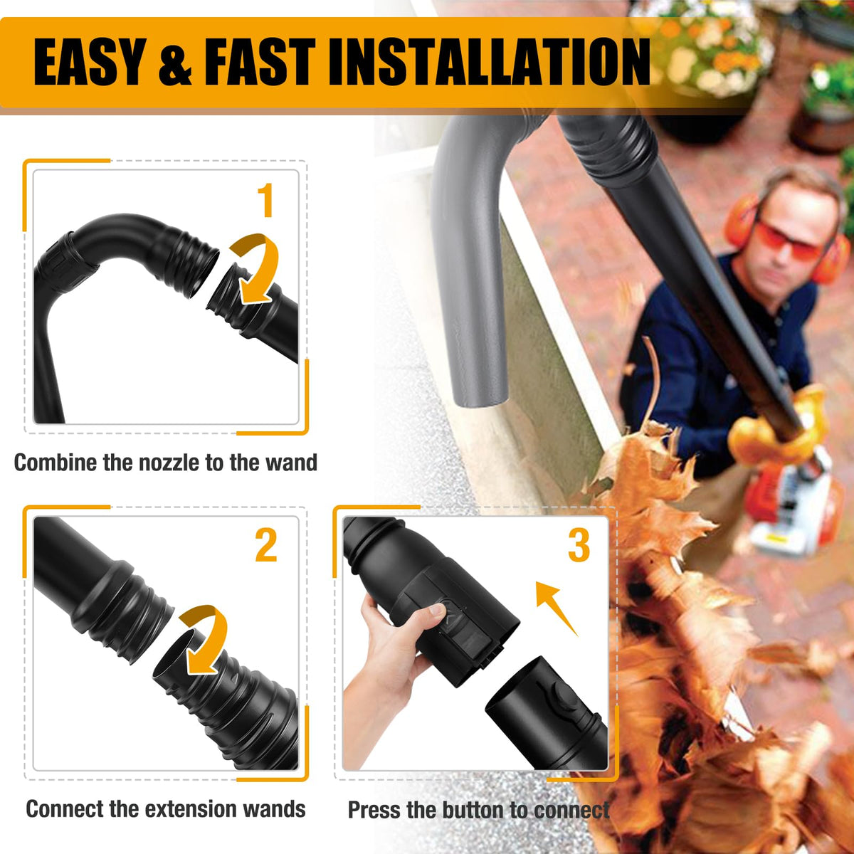 Gutter Cleaning Kit with 360° Adjustable Nozzle D510