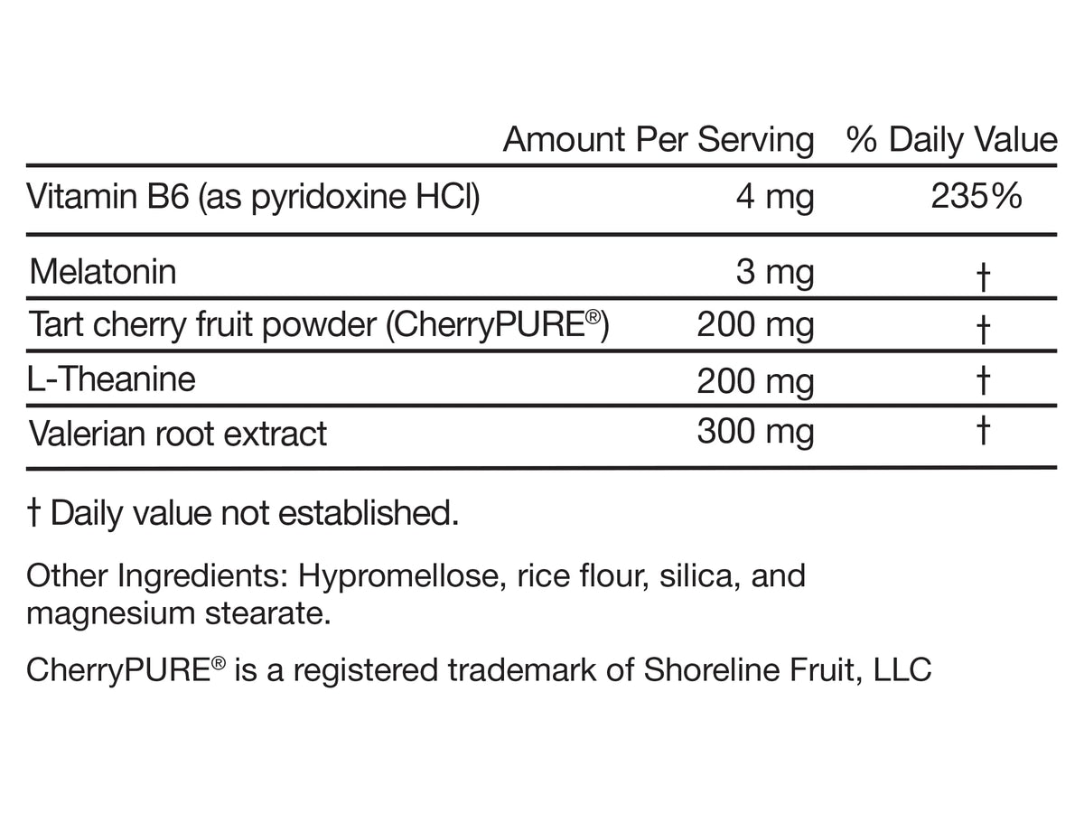 Melatonin L-Theanine Valerian Root Capsules Y39380