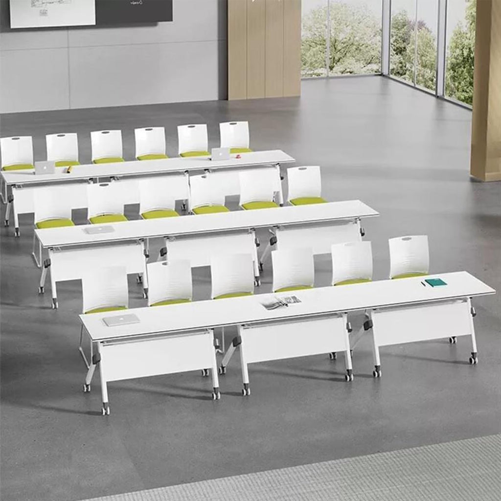 Folding Conference Table with Silent Wheels 120-180cm N875161