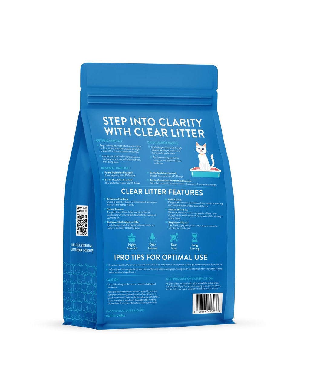 Lightweight Silica Gel Cat Litter, 8 lb Bag J87105