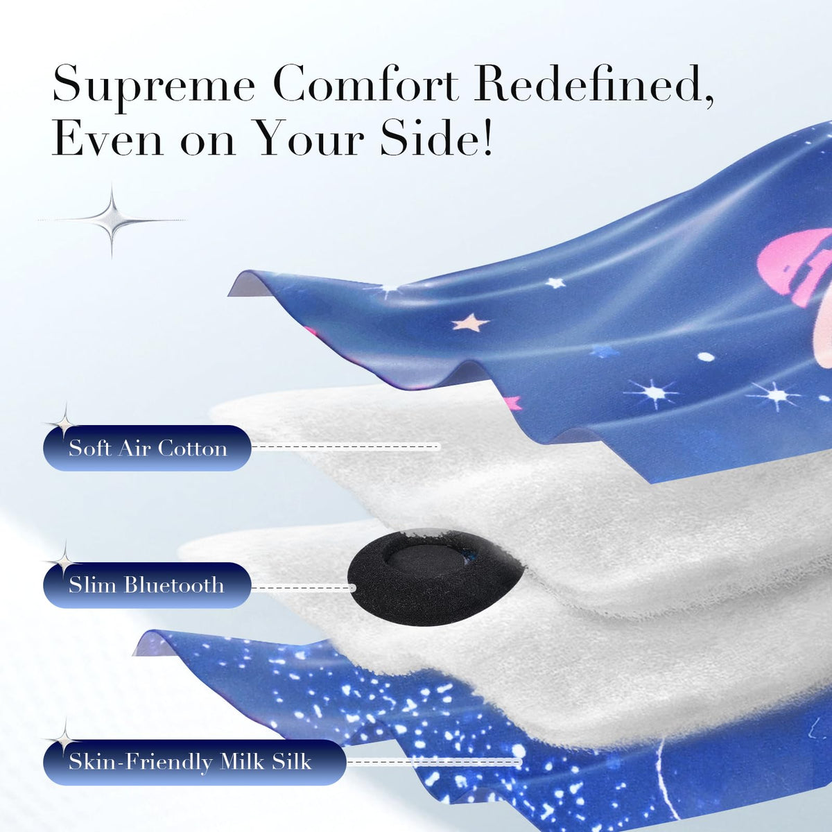 Sleep Mask with Bluetooth Headphones and Silk Sleep Mask E213131
