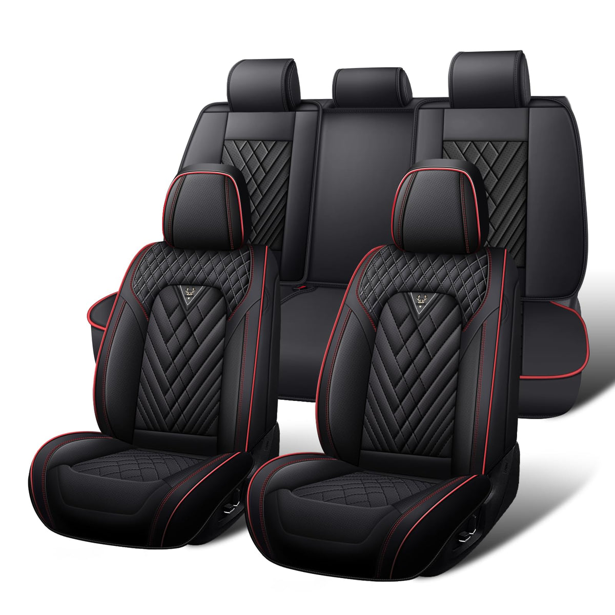 Waterproof Nappa Leather Full Set Car Seat Covers W190