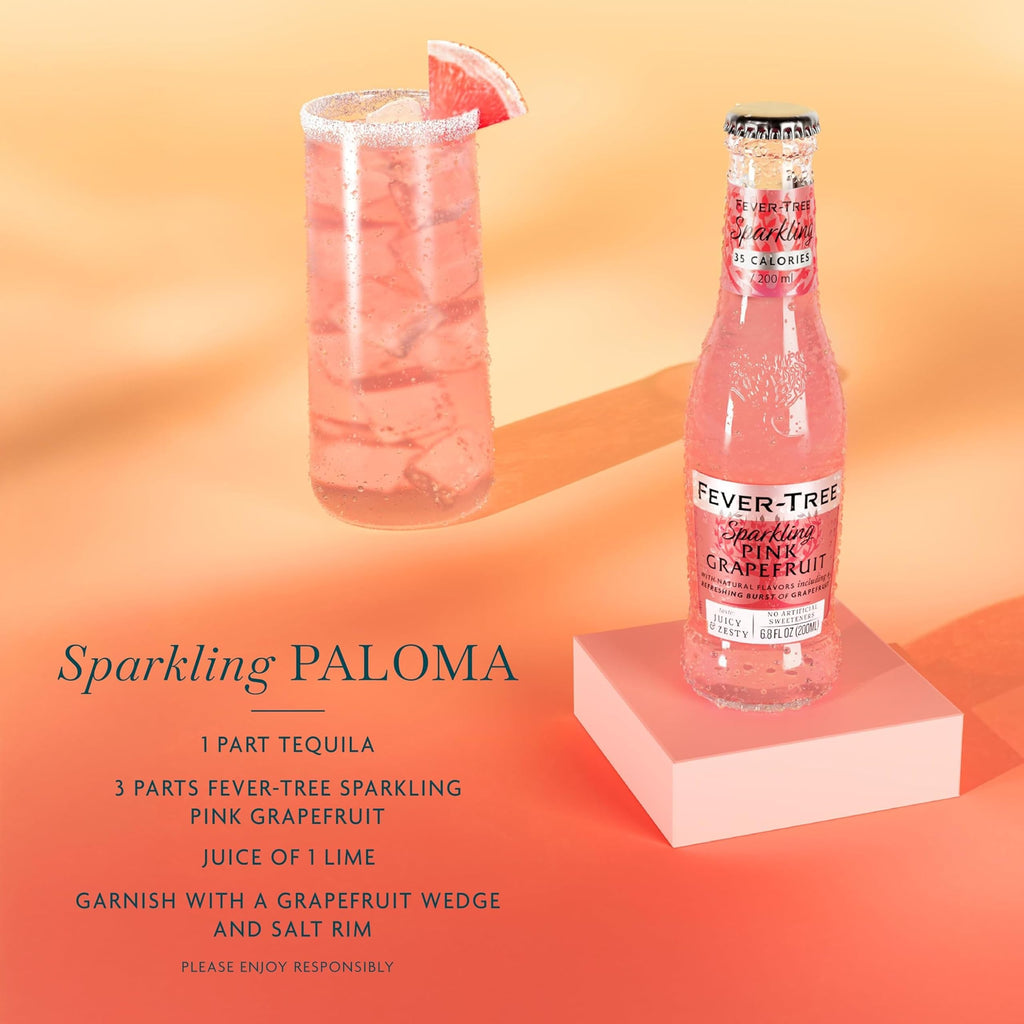 Sparkling Pink Grapefruit Soda Mixer, 24 Pack, 6.8 Fl Oz Bottles J35380