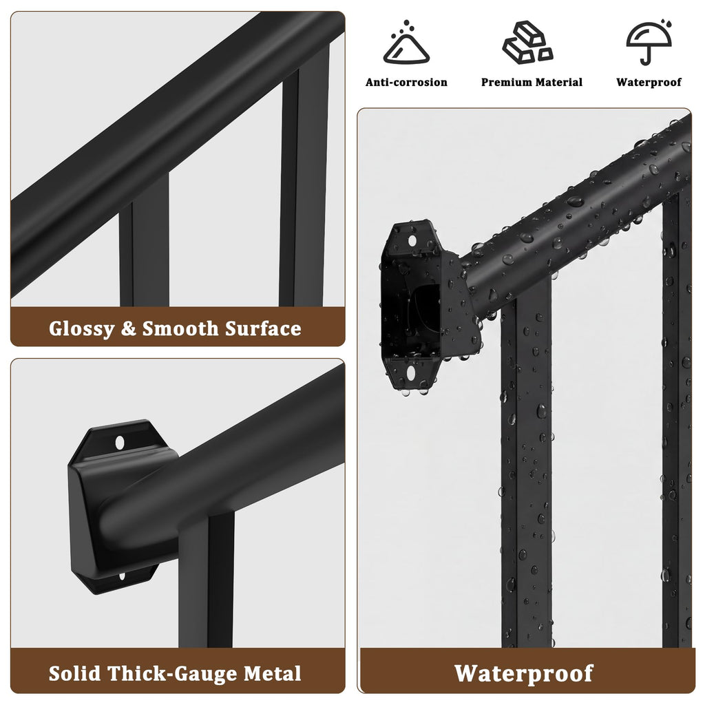 Black 3 Ft W Deck Railing Kit with Screws B1717