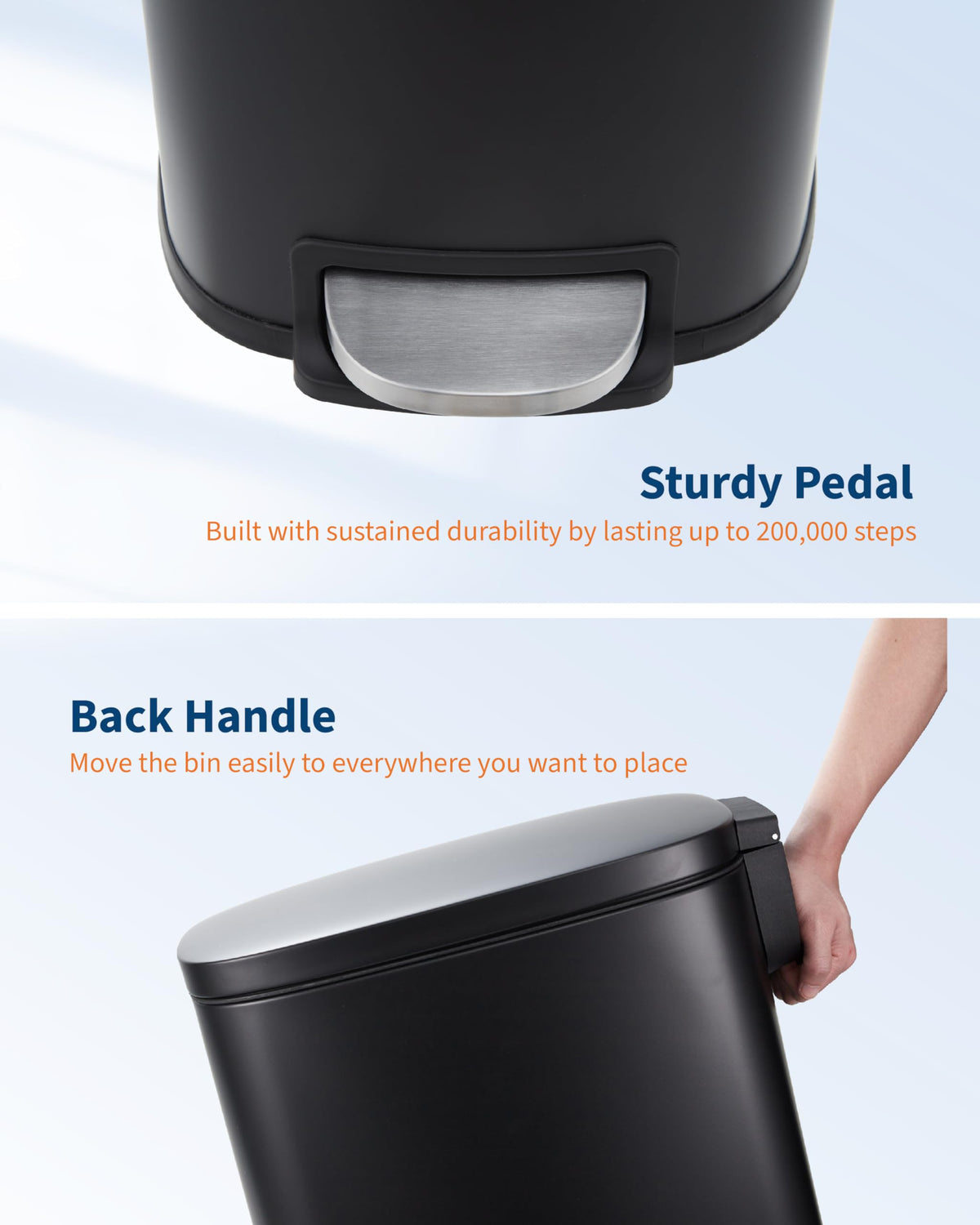 13.2 gal Slim Step Trash Can O2409