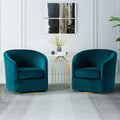 Set of 2 Velvet Swivel Barrel Chair F696251