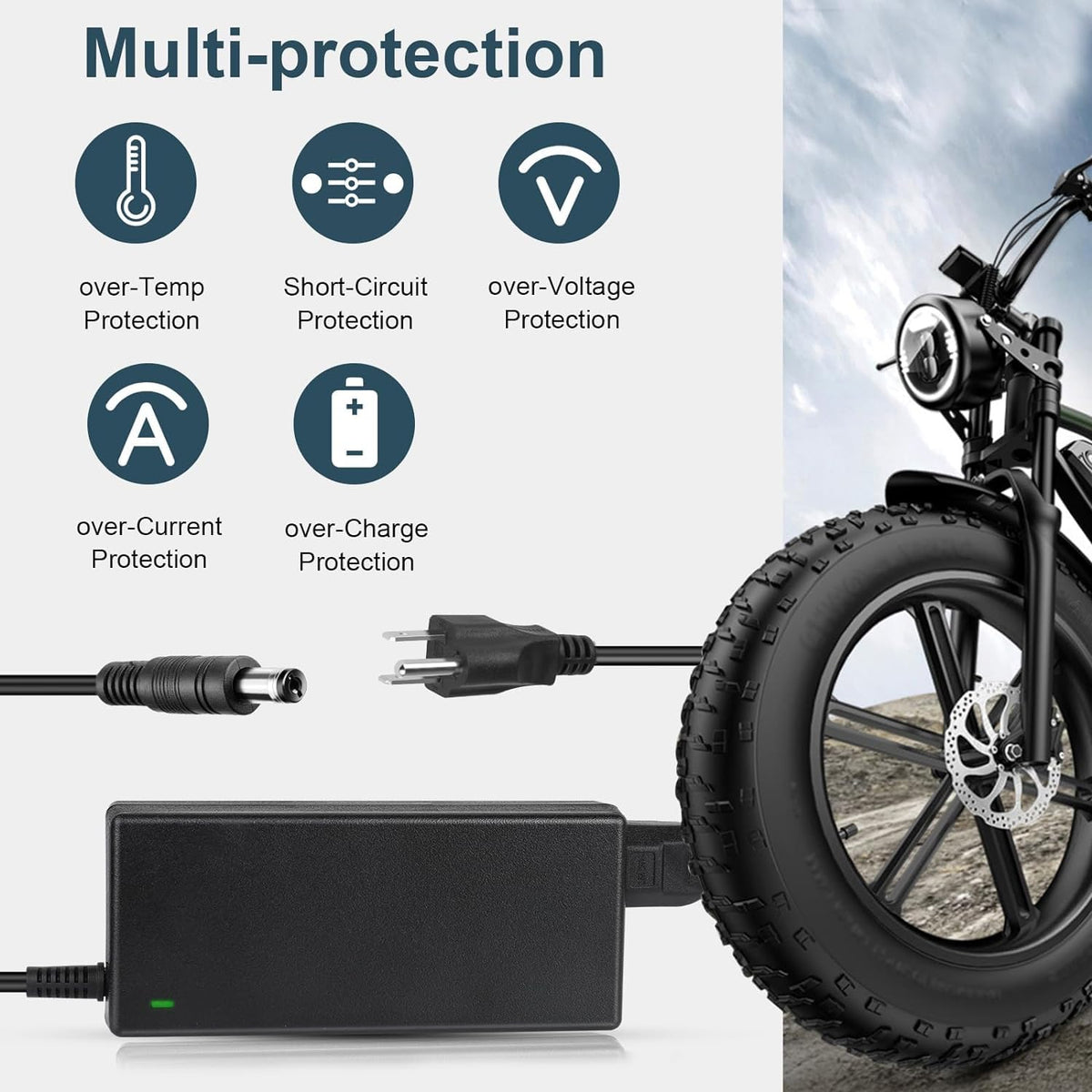42V 2A Electric Scooter Charger with 7 Plugs O963
