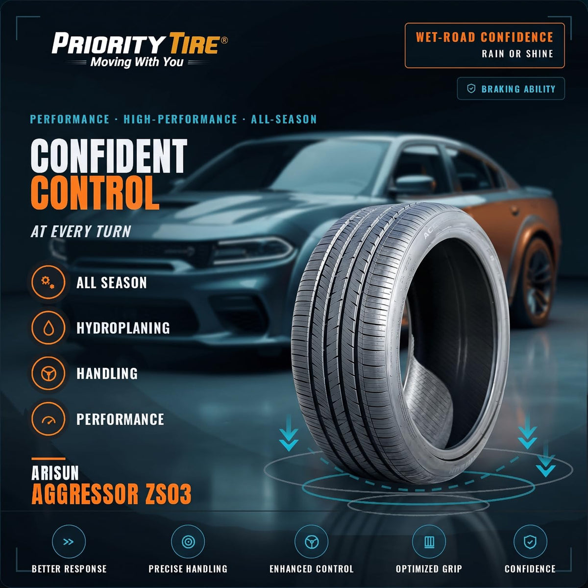 235/40ZR18 95W XL All Season Passenger Tire T279055