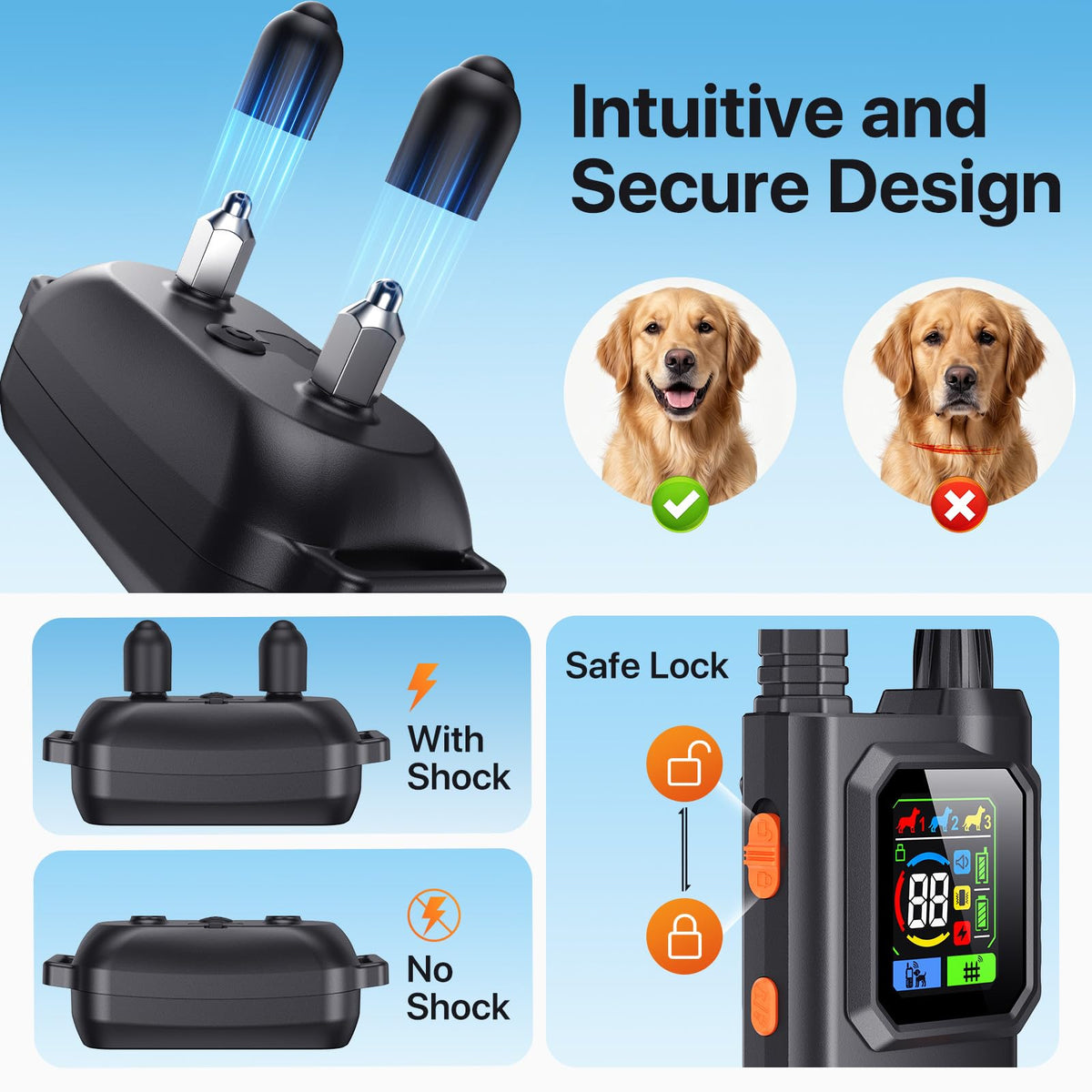 Wireless Dog Collar Fence System & Training Collar F280