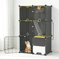 3-Tier Cat Cage with Litter Box, Hammock & Ladders C355079