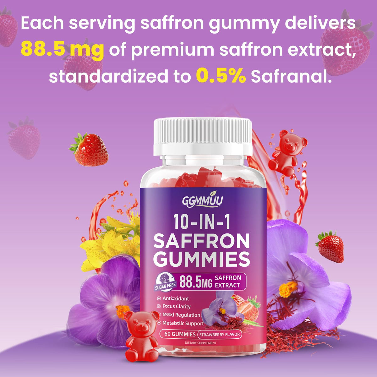 Strawberry Flavor 120 Count Gummies L791