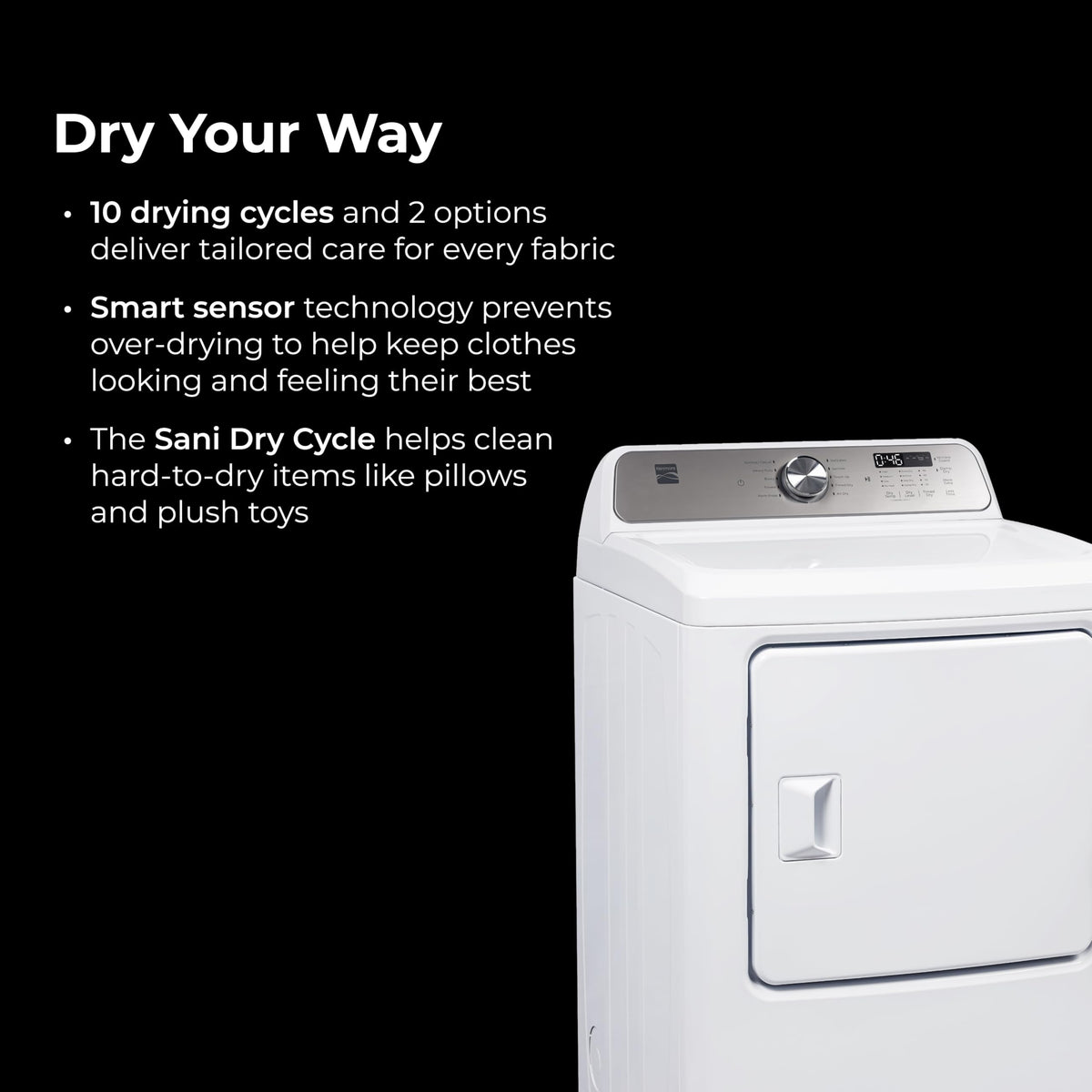 7.0 cu. ft. Front Load Electric Dryer - White J220