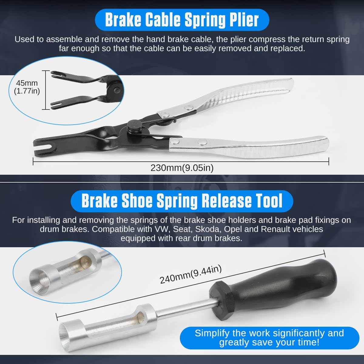 15 Pc Drum & Disc Brake Tool Kit W10855