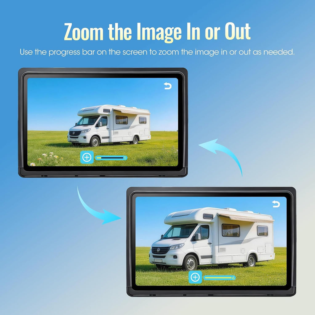 7" Wireless Backup Camera System with DVR Split Screen Monitor M68389