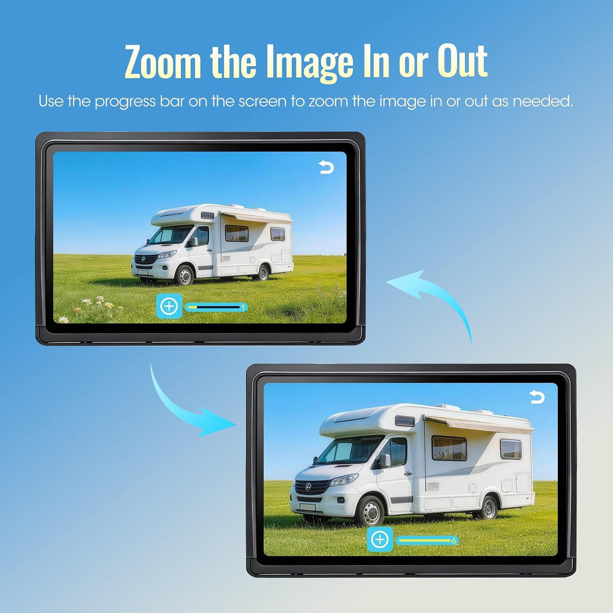 7" Wireless Backup Camera System with DVR Split Screen Monitor M68389