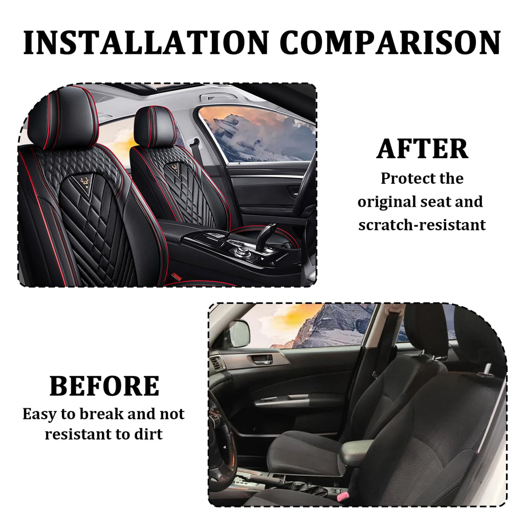 Waterproof Nappa Leather Full Set Car Seat Covers W190